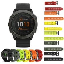 Quick Fit Silicone Watch Band Strap for Garmin Fenix 6X/6 Pro 3Hr/5/5X 26Mm 22Mm