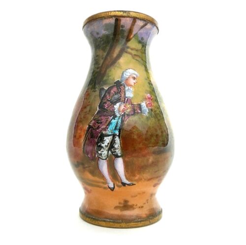 Emaille Vase Limoges ca. 1900  - Afbeelding 1 van 12