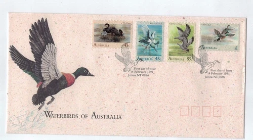 1991 Waterbirds of Australia  Set Of 4  FDC