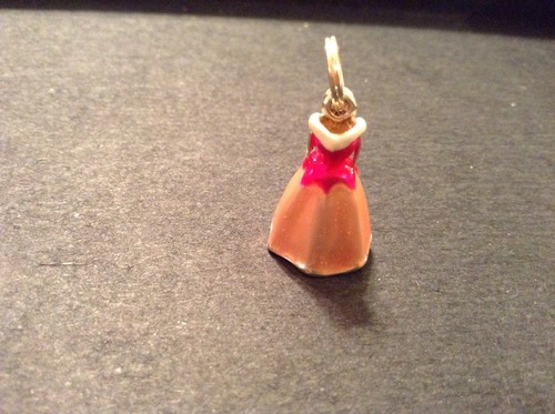 Disney Aurora Charm Sleeping Beauty Princess Sterling Silver Enamel Gown Dress - 第 7/8 張圖片