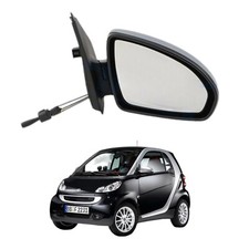 Specchio Retrovisore Destro DX per SMART Fortwo 2007-2014 Meccanico (NERO)