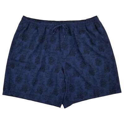 Ben Hogan Big Mens Dark Blue Pineapple Print Stretch Golf Shorts 3XL