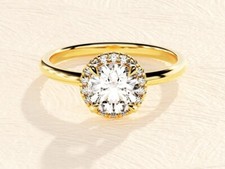 Handcrafted Moissanite Ring - Unique Design for a One-of-a-Kind Look Minimalist