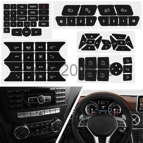 Button Repair Kit Window Switch Sticker For 2010-14 Mercedes Benz ML350 A B E350 - Foto 2 di 10