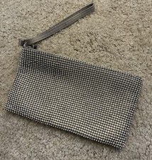 Charming Charlie  s Clutch Bag-Silver, Sparkle