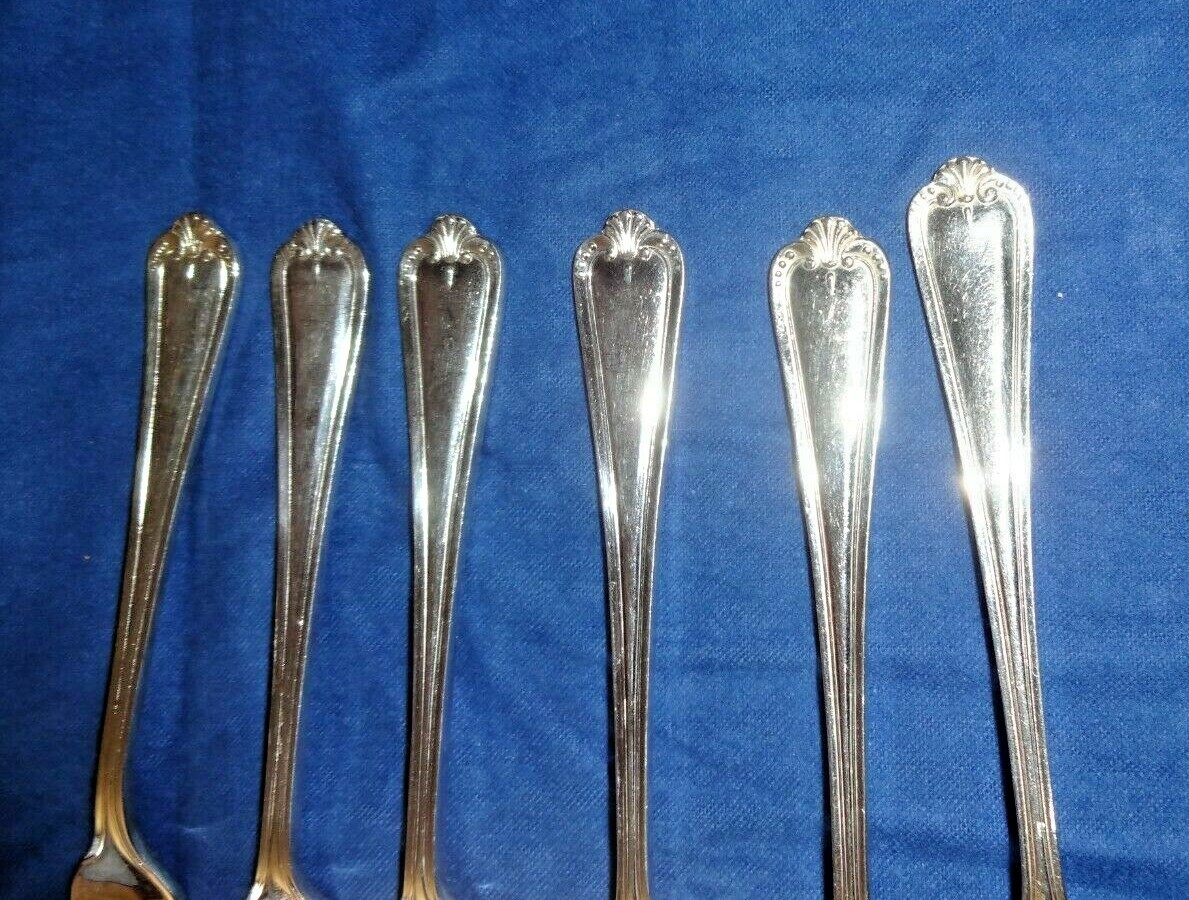 C P WALKER +Co SHEFFIELD JESMOND EPNS A1 SET 6 X DESSERT FORKS eBay