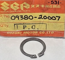 NOS Genuine Suzuki RM RMZ LT ALT GS TS Transmission Gear Circlip OEM 09380-20007