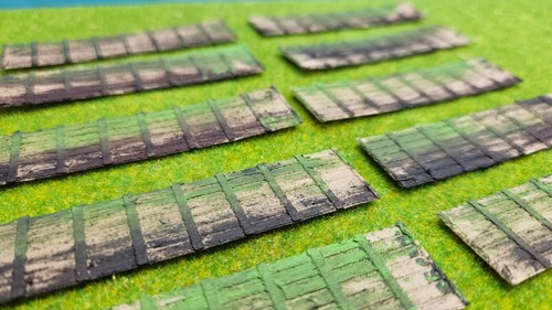 10x Sichtschutzzaun BEMALT Spur H0 (1:87) Zaunelement Bahnabsperrung Made in DE - Picture 3 of 6