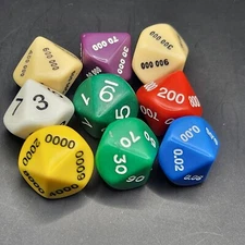 9 Special Novelty Dice Place Value Dice Specialty Lot#1