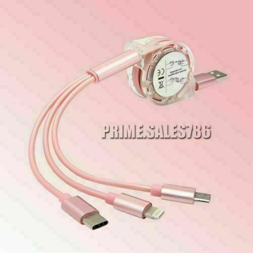3 in 1 Multi USB Telefon Schnelllade- und Datenkabel für iPhone und Android - Bild 12 von 16
