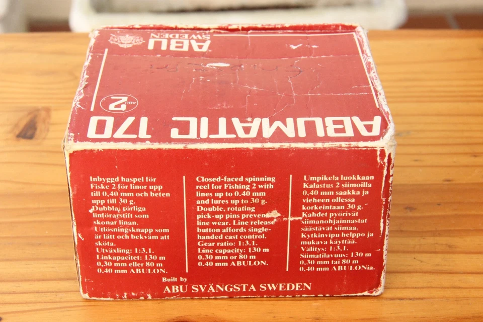 CARRETE DE PESCA ABUMATIC 170 VINTAGE EN CAJA Foto 2 de 4