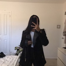 Barneys Leather Teddy Coat