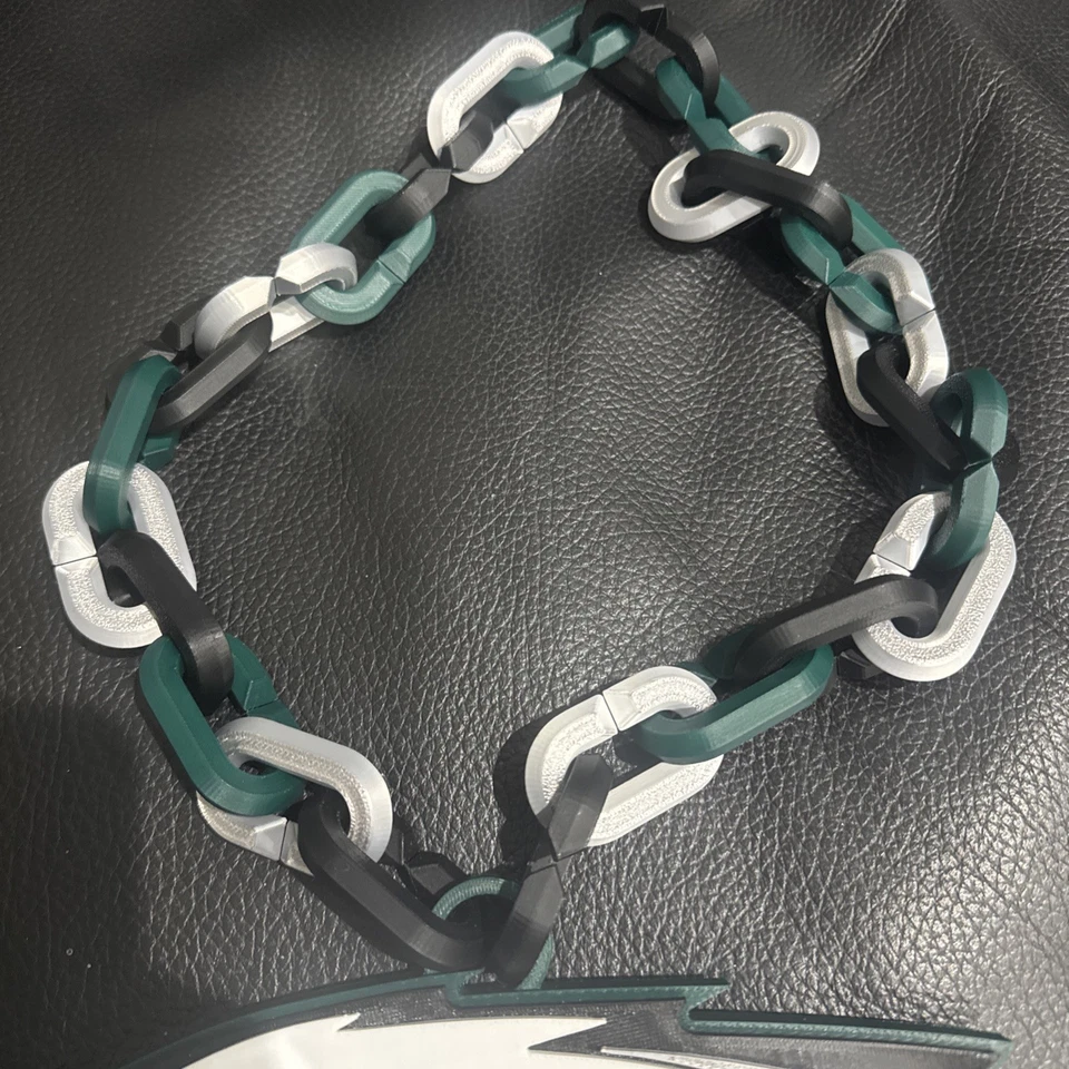 🔥费城老鹰队绿色大链标志项链鸟 3D 打印 — 第 3/4 张图片