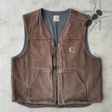 Vintage Y2K Carhartt faded DKB brown work wear vest