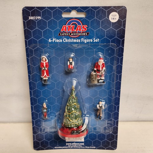 Juego de 6 figuras de Navidad pintadas con árbol - Atlas escala O 3002299 | Condition: New