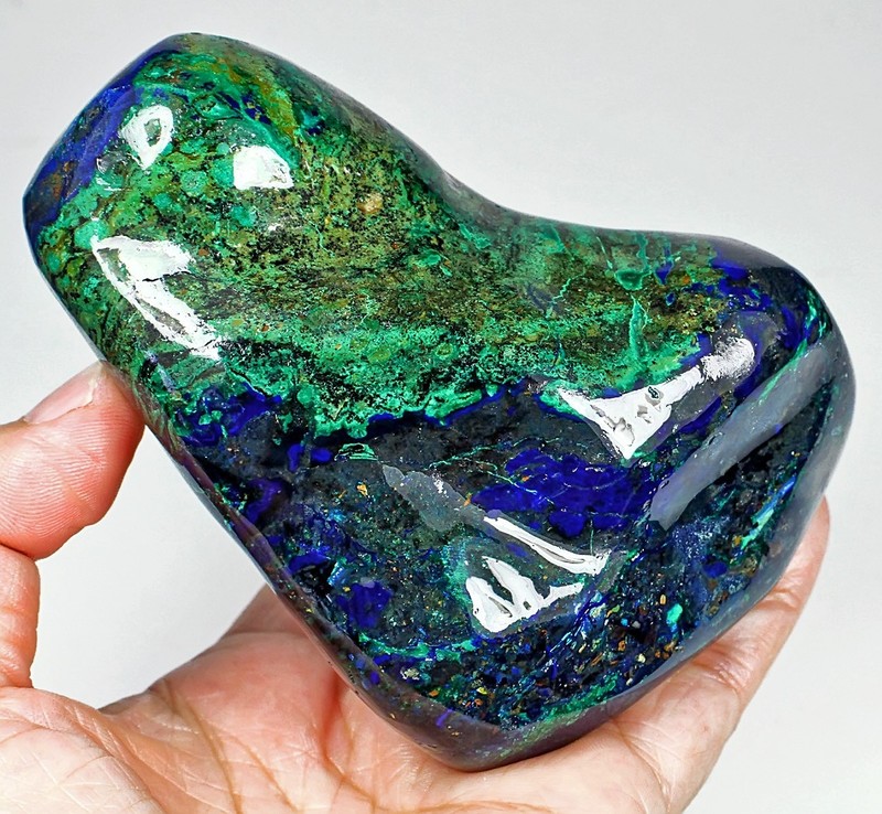 2385Ct Natural Bi Color Azurite Malachite Chrysocolla Facet Rough YAZAA33