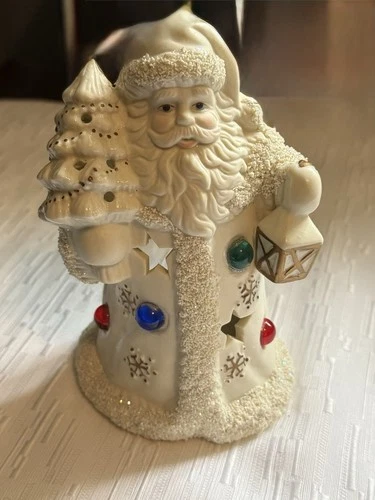International Bazaar Santa Claus Votive Holder Tea Light Candle Vintage - product listing photo