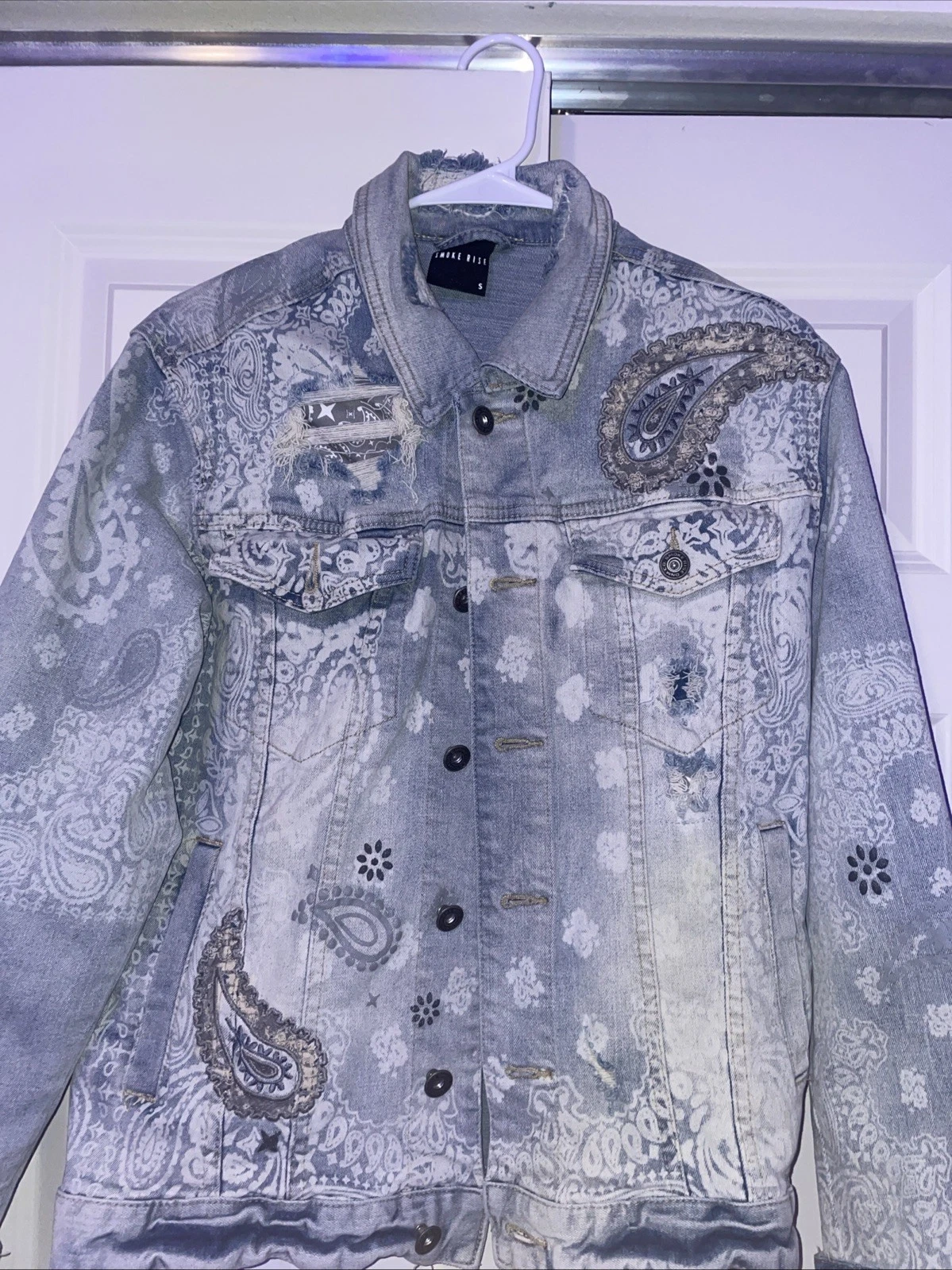 Paisley Jean Jacket Size Small Men