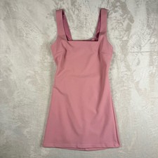 Lulus Mauve Pink Square Neck Mini Dress Lined Sleeveless Fit & Flare Size S