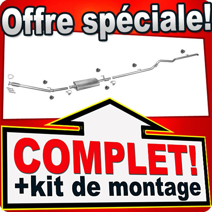 Échappement pour VW LT 2.8 TDI silencieux robuste en acier aluminisé pour version XLWB