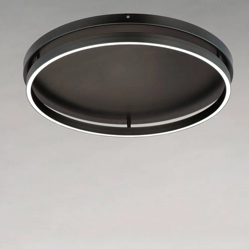 ET2 Groove Round 24 1/2" Wide Black Finish Modern LED Ceiling Light - Picture 1 of 4