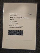 2025 Tre Harris Absolute Rookies #187 Orange Spectrum AUTOLA Chargers Redemption