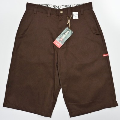 ELEMENT BURLEYS Skateboard SHORTS Brown Skate BMX Size 30'' NOS NEW w TAGS