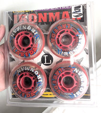 Vtg Labeda Roller Blade Inline Wheels Set Of 4 Ironman Design 76 mm 82A