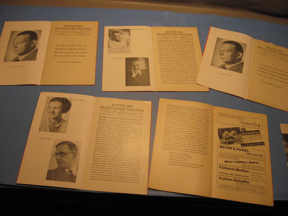 5 Hefte Spielzeit 1934/35 des Reussischen Theater Gera,Gotha,Thüringen,Reuss - Bild 3 von 4