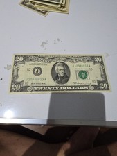 1969 20 Dollar Bill United States Currency of America  J 10988813 A
