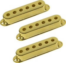 Kluson Single Coil Pickup Cover Brass Gold Set of 3