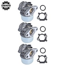 3 Pack Carburetor Kit 917376742 6.5HP FITS For Mower 498170 498254 498255