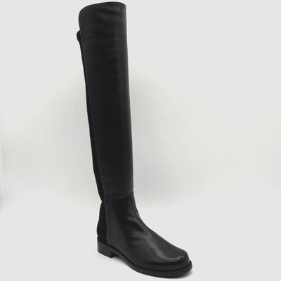 Stuart Weitzman 5050 Black Leather Over The Knee Boot Women's Sz 4