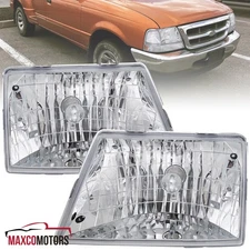 Headlights Fits 1998-2000 Ford Ranger Head Clear Lamps Left+Right Pair