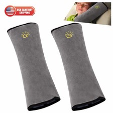2x Seat Belt Pad Pillow Kids Baby Car Seat Travel Strap Cover Child Cushion Grey