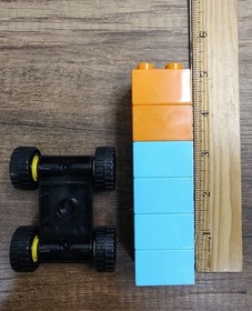 LEGO Duplo Lot Black Car Base 2 x 4 Four 2x2 Azul Two  Orange Building Bricks