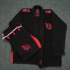 Sanabul GI Black A1 Black Kimono Shirt Pants Jiu Jitsu BJJ