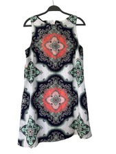 dressT Elegant Multicolor Patterned Sleeveless Dress Size 10 EUC