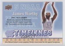 2010-11 UD North Carolina Basketball Timelines James Worthy #156 HOF 12a9