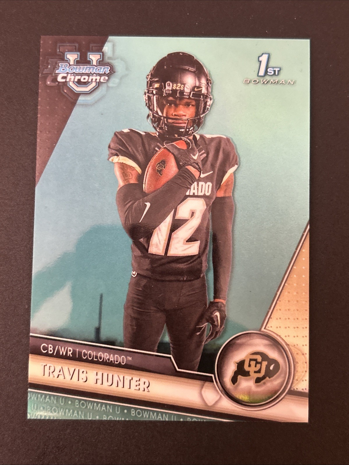 2023 Bowman University Chrome - Travis Hunter #36 Aqua Refractor /299 (RC)