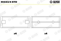 Glyco Kurbelwellenlager H1343/4 Std FüR Seat Skoda Vw