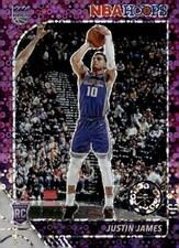 2019-20 Hoops Premium Stock #244 Justin James Prizms Purple Disco