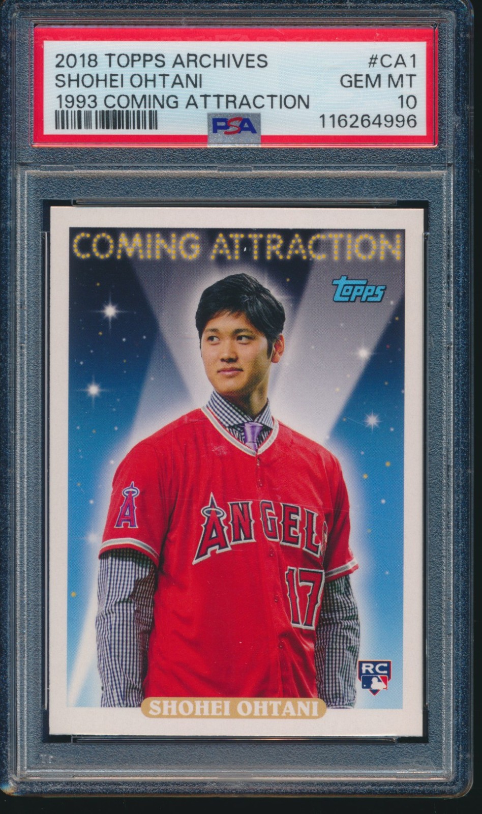 PSA 10 SHOHEI OHTANI 2018 TOPPS Archives COMING ATTRACTION Rookie RC GEM MINT