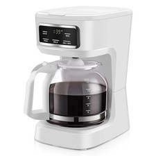 Mainstays Finish 12-Cup Programmable Coffee Maker, White - New