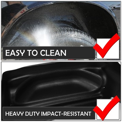 Pair Of Rear Wheel Well Liners / Inner Fender Guards For 07-14 Chevy Silverado & GMC Sierra