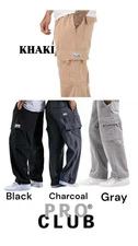 Pro Club Heavy Fleece Cargo Long Pants Size S,  M, L, XL, 2XL, 3XL