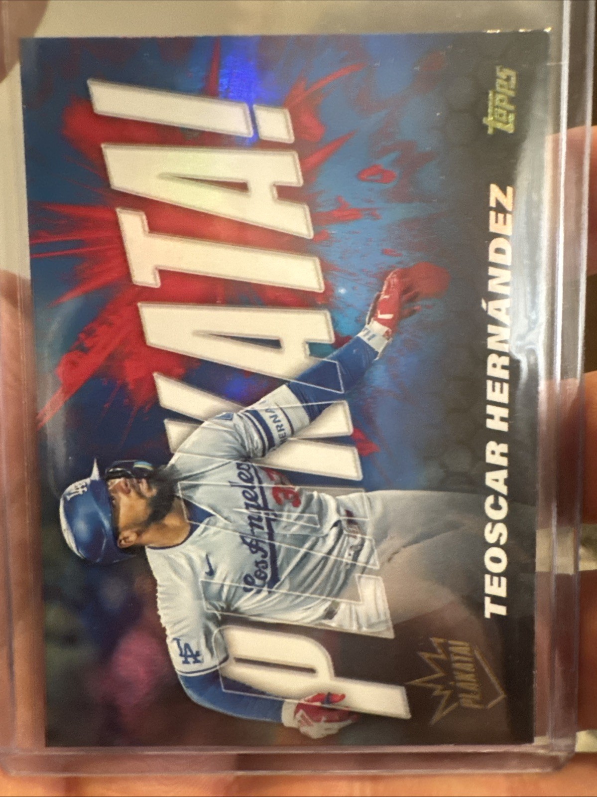 2025 Topps Teoscar Hernandez Plakata! Case Hit #PLAK-20 Los Angeles Dodgers