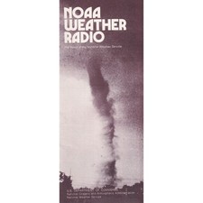 Vintage NOAA Weather Radio Brochure National Weather Service Tornado Ephemera
