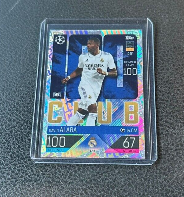 2022-23 Topps Match Attax David Alaba 100 Club Silver Foil
