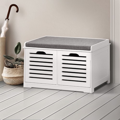 Artiss Shoe Cabinet Bench Shoes Organiser Storage Rack White Shelf Cupboard Box - Picture 8 of 8